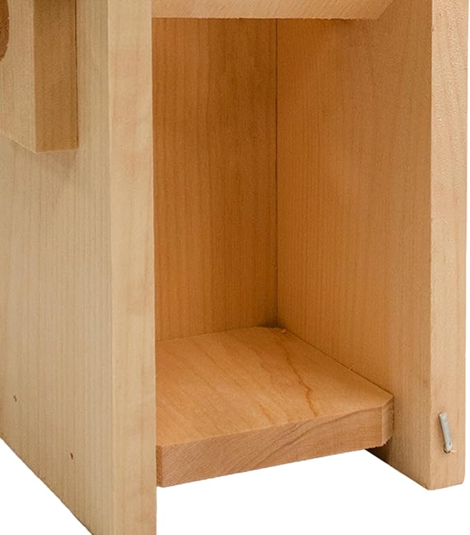 Coveside Basic Western Bluebird Trail Box | Durable Pine Birdhouse with 1.5625" Predator Guarded Entry, Ventilation & Drainage | Eco-Friendly Wooden Nest Box for Bluebirds | Made in USA