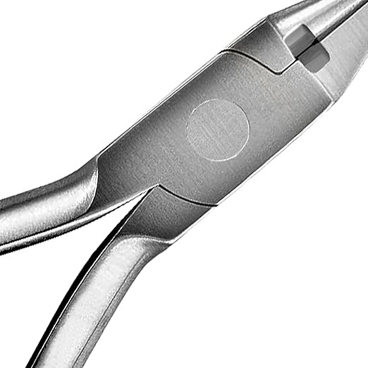 T/C Bird Beak Pliers with Cutter Loop Forming Pliers Wire Bending Tungsten Carbide Inserts Gold Handle Dental Instrument Supply 678-325