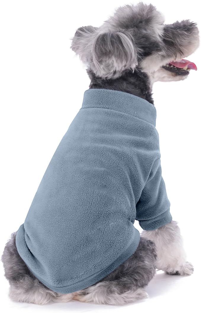 GYALAPERI Dog Sweater, 3 Pack Dog Sweaters for Small Dogs Girl Boy, Ultra Soft Warm Puppy Clothes Dog Coat for Winter (Lt Blue+Olive+Brown, XX-Small)