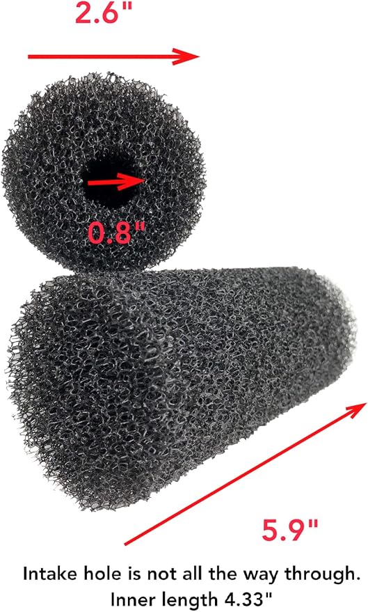 Wave Point 6 Pack, 5.9″ Big Prefilter Sponge Foam Replacement Filtration Kit for Pond Aquarium Fish Tank
