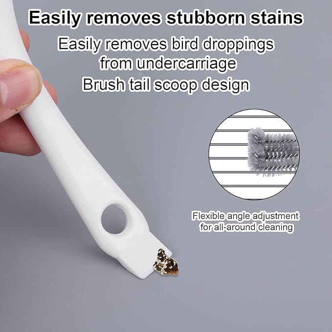 Bird Cage Cleaning Brush with Long Handle, Bird Cage Cleaner Durable Droppings Remover Tool Accessories for Pet Parrot Perches