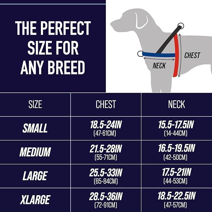Leash Boss No Pull Dog Harness, Easy Walk for Small, Medium, and Large Pets, Reflective with Rear and Front Clip Attachment (Wave Pattern, Large)