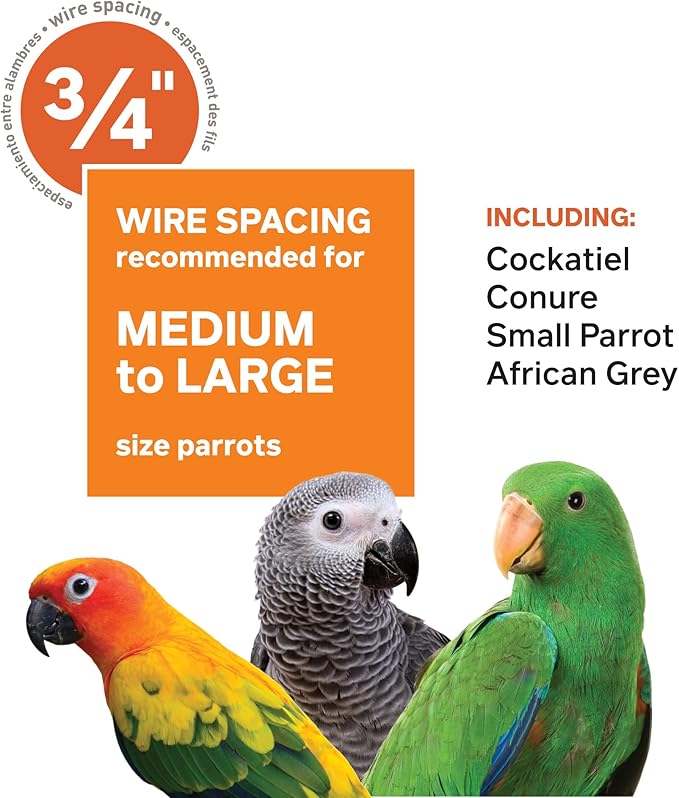 Prevue Pet Products Wrought Iron Select Bird Cage Pewter Hammertone 3154W