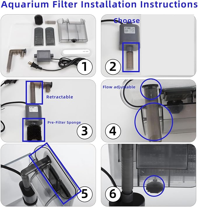 Vimvins 10 Gallon Glass Fish Tank, Easy to Maintain Small Aquarium for Betta/Shrimp and Aquatic Planting.