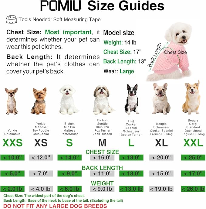 POMIU Dog Sweater, Dog Sweaters for Small Medium Dogs or Cat, Warm Soft Flannel Pet Clothes for Dogs Girl or Boy, Dog Shirt Coat Jacket (Coat Pink+Purple, X-Large)