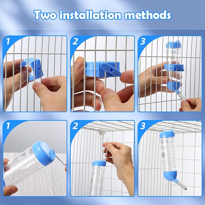 PStarD Moon Small Animals Bunny Hamster Guinea Pig Water Bottle - 8.5 oz, Suitable for Rabbits, Chinchillas, Gerbils, Groundhogs, Squirrels