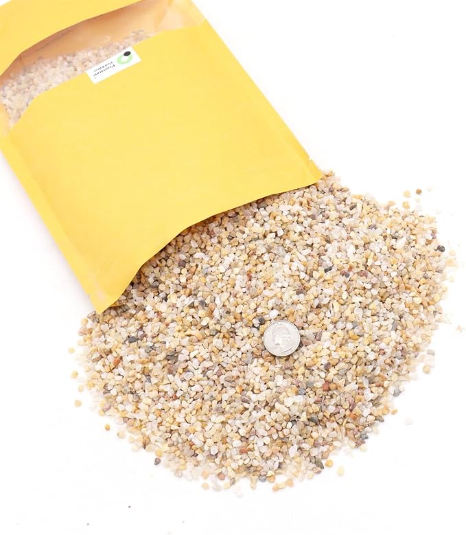 Golden Coarse Sand for Plants, Horticultural Sand, 1/8 Inch, 2 lbs