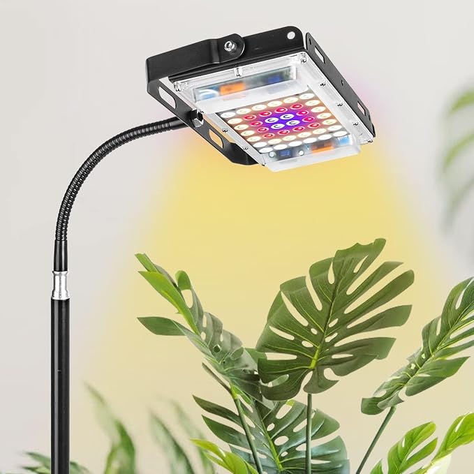LBW Grow Light with Stand, Full Spectrum Floor Grow Light for Indoor Plants | 4H/8H/12H Auto Timer, 6 Dimmable Brightness, Floor Grow Lamp with 63" Adjustable Tripod, Ideal for Tall Plants