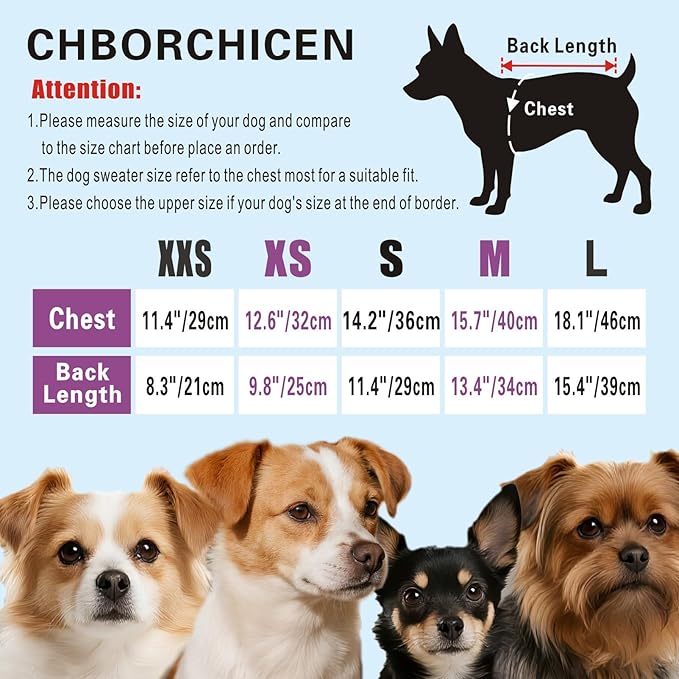 CHBORCHICEN Pet Dog Sweaters Classic Knitwear Turtleneck Winter Warm Puppy Clothing Cute Strawberry and Heart Doggie Sweater (Red2, X-Small)