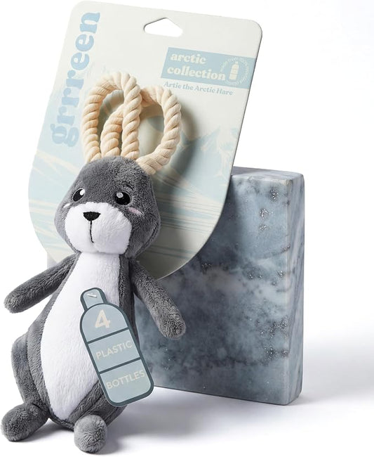 Dog Toys | Plush Arctic Hare Stuffed Animal for Large Dogs | Eco Friendly Jumbo Dog Toy