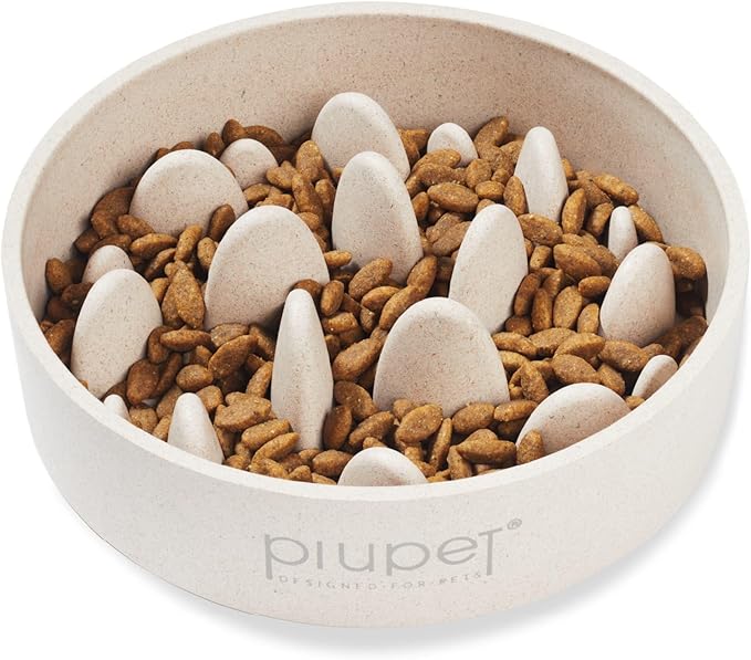 PiuPet Slow Feeder Dog Bowl (13 fl oz)