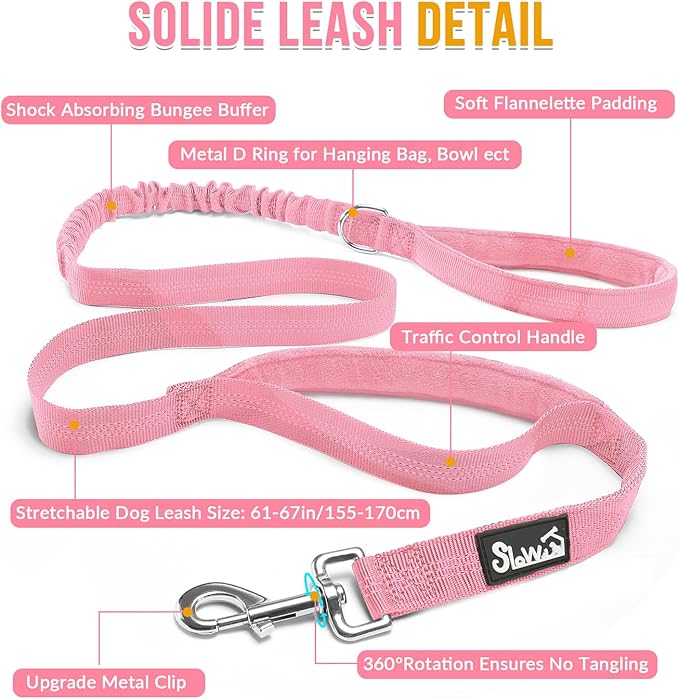 SlowTon No Pull Dog Harness - Heavy Duty Dog Harness and Leash Set for Medium Large Dogs, Reflective Tactical Harness with Soft Padded and Front Clip for Easy Walk and Training (PI, S)