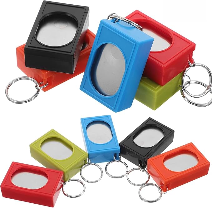 2pcs Portable Square Box Training Clicker Puppy Clicker Trainer for Dogs Cats Birds Lizards Fish Aid for Indoor Use (Red+Blue)