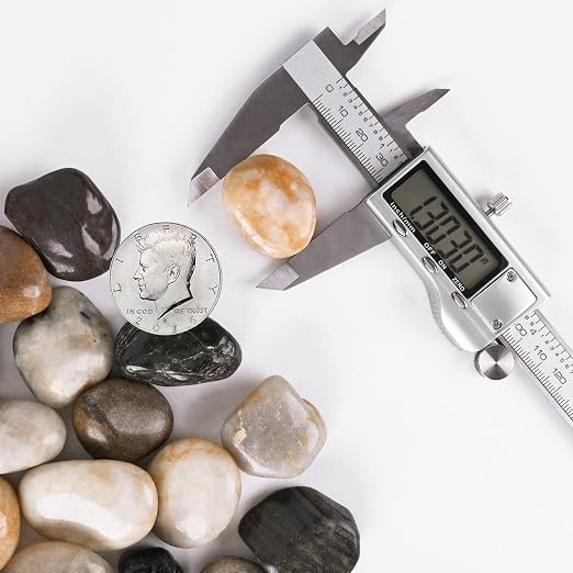 River Rocks for Plants 11.25 LB Small Decorative Pebbles 1"-1.5" Polished Stones Smooth Aquarium Gravel for Fish Tank Vases Indoor Planters Outdoor Landscaping Garden (180oz)
