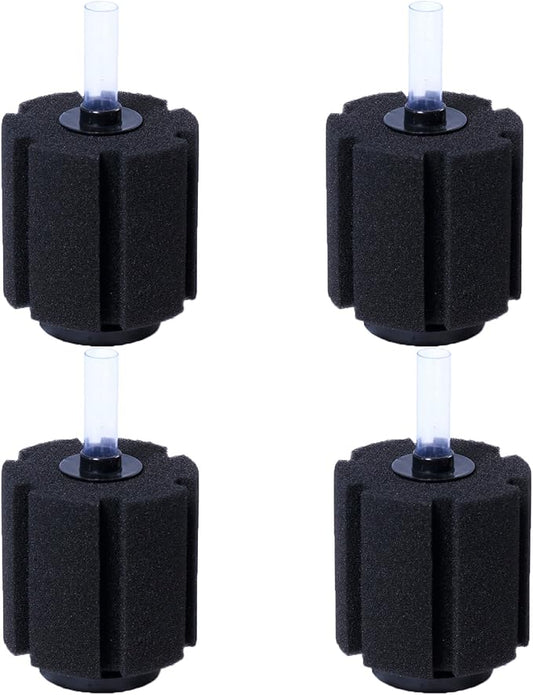 AQUANEAT Aquarium Sponge Filter Breeding Fry Betta Shrimp Nano Fish Tank 4pcs (Large up to 60Gal)