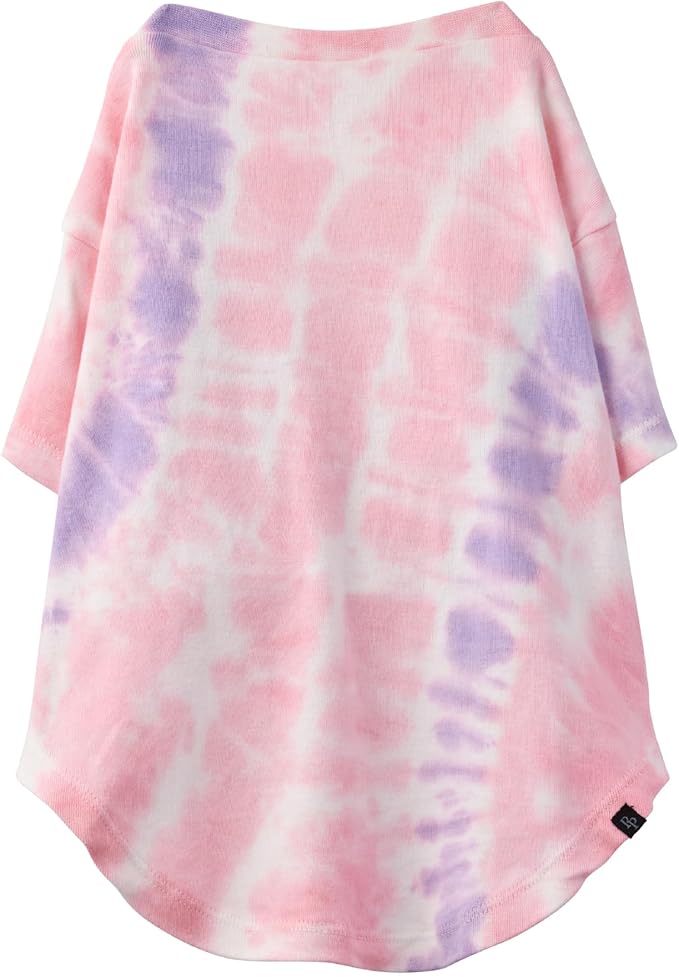 Pet Passion Toby II - The Perfect Tee, 3 Pack Short Sleeve Pet T-Shirt 100% Organic Cotton Tees Clothes for Small, Medium, Large Dogs, Pink Tie Dye, XX-Large (70-110 lbs)