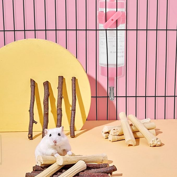 Hypeety Hamster & Guinea Pig Water Bottle - No Drip Dispenser, 250ML (Random Color)