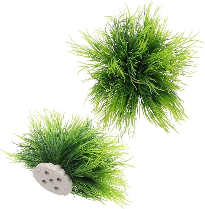 3 Pack Aquarium Plants, Realistic Plastic Fish Tank Plants Green Artificial Aquarium Decor Fish Tank Decorations for Aquascaping Reptile Terrariums