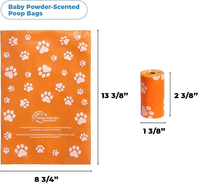 Best Pet Supplies Dog Poop Bags for Waste Refuse Cleanup, Doggy Roll Replacements for Outdoor Puppy Walking and Travel, Leak Proof and Tear Resistant, Thick Plastic - Assorted (Scented), 150 Bags