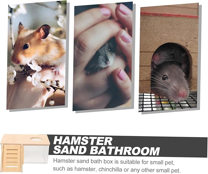 KESYOO 2pcs Acrylic Hamster Bath Box Gerbils Bath Sand Tub for Hamsters Chinchilla Dust