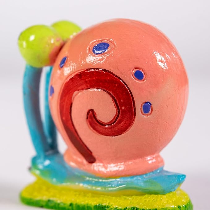 Penn-Plax Spongebob Gary, Mini - Officially Licensed Aquarium Decoration - Durable Resin Aquarium Ornament for Betta Bowls and Small Fish Tanks - Safe for Freshwater & Saltwater - Multicolor, 2 Inch