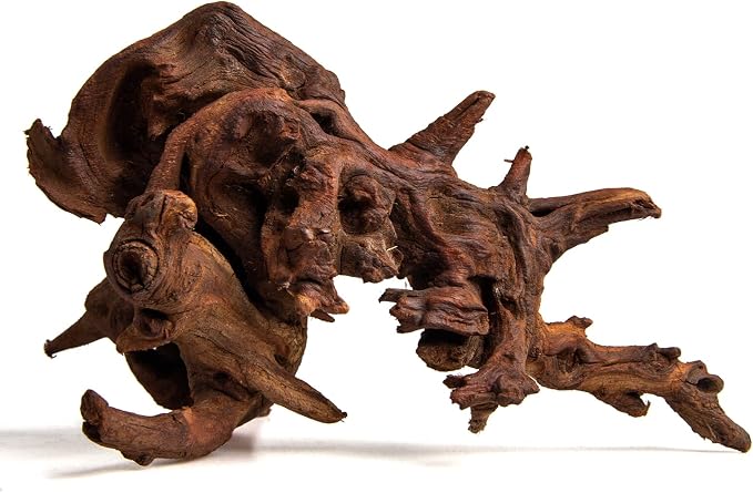 2pcs emours Natural Mopani Wood Fish Tank Decor Aquarium Driftwood Terrarium Wood, 11-16 in