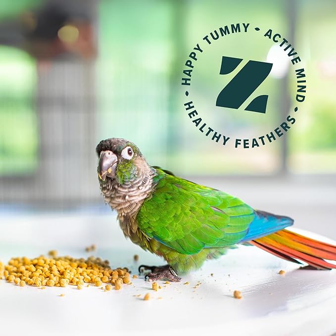 ZuPreem True Harvest Bird Pellets, Daily Bird Food for Cockatiel, Lovebird, Quaker, Small Conure, Lorikeet, Core Nutrition for Medium Birds, Added Vitamins, Cockatiel Pellets (M, 2.5 lbs)