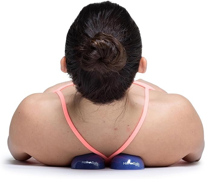 OPTP Half Balls (Pair) - No-Roll Half Ball Set for Stretching and Massage, Plantar Fasciitis Relief, and Muscle Tension in The Back, Legs, Feet and Body