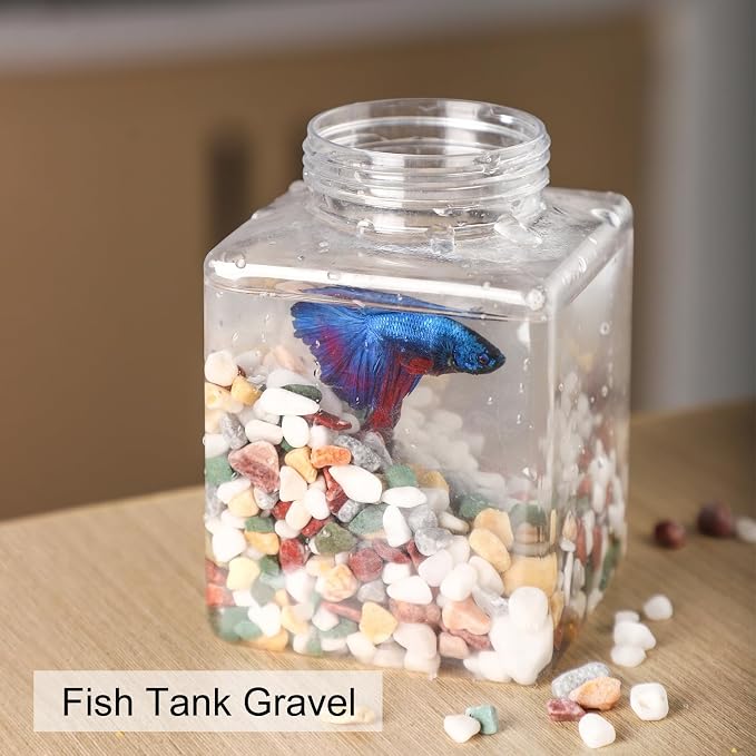 20lb 1/8-3/8inch Aquarium Gravel Fish Tank Gravel Small Rocks for Indoor Plants Decorative Rocks Pea Gravel for Plants Mixed Color Colorful Rocks for Vases Rocks for Crafts