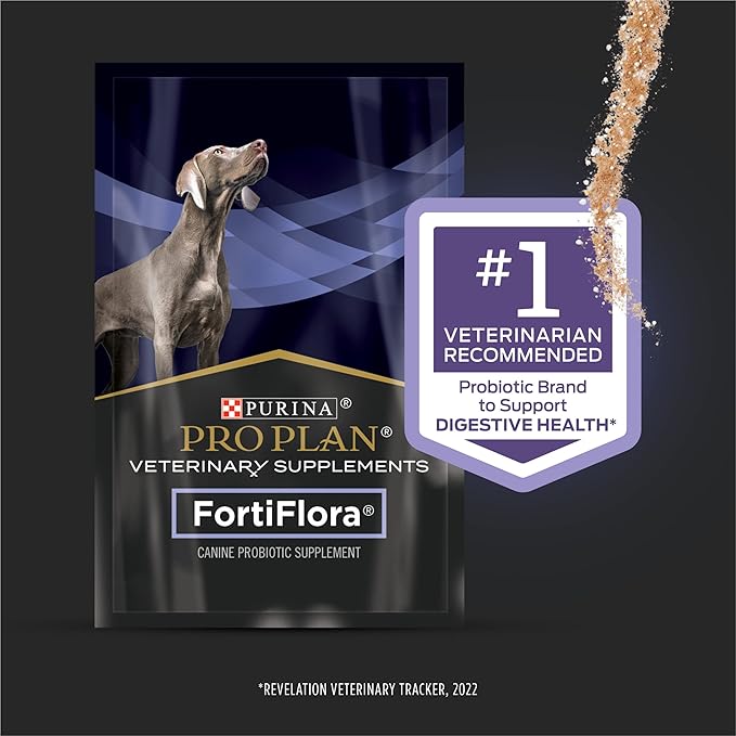 Purina Pro Plan Veterinary Supplements, Fortiflora Dog & Cat Probiotic Supplements, 30 CT Each (Pack of 2)