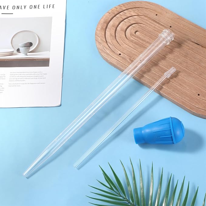 17.7IN Water Siphon for Fish Tank with 9.84inch Extension Tube 50ml Fish Tanks Siphon Fishes Tank Water Changer Fishes Tanks Suction Cleaner