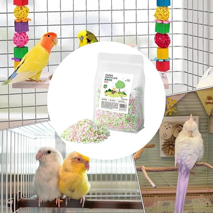 Bird Bedding – Natural Hamster Bedding | Parrot Paper Supplies with Soft Wood Shavings, Small Animal Cage Liner for Odor Control, Pet Litter Accessories for Guinea Pig, Gerbil, Hedgehog,