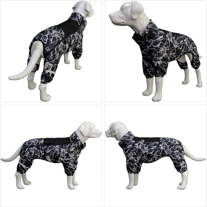 miai Warm Dog Jacket, Waterproof Windproof Reflective Vest, Zippered Adjustable Outdoor Snow Jacket for Small to Large Dogs - Black XL