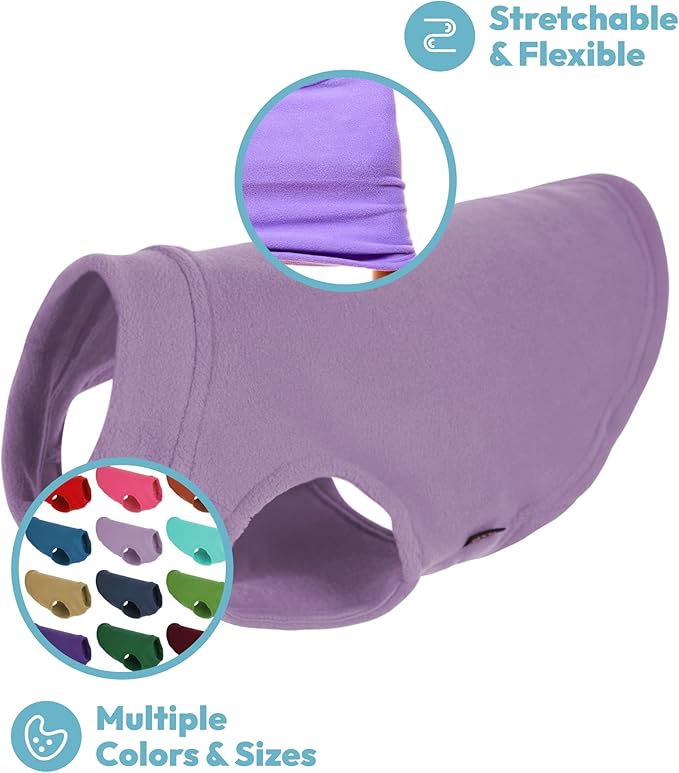Gooby Stretch Fleece Vest Dog Sweater - Indigo Blue, 5X-Large - Warm Pullover Super Stretchy Fleece Dog Jacket for Small to Large Dogs