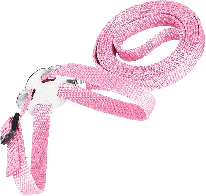 Bird Harness and Leash, 120cm Pet Parrots Adjustable Nylon Anti‑Bite Training Rope for Outdoor Flying Parrot Harness Leash Training Supplies for Parrots Alexandrine, Scarlet, Keck, Mini Macaw(Pink)