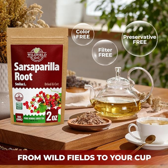 2 oz. Sarsaparilla Root Herbal Tea (Smilax Glabra) - 56g Sasperella Root Herb Raíz De Zarzaparella