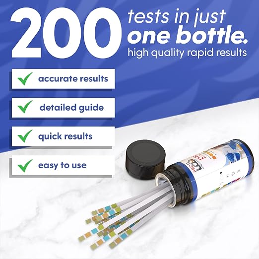 Med Lab 200 Universal pH Test Strips (0-14) for Water, Pool, Spa, Aquarium | PH Strips for Hotub, Kombucha, Soap Making, Urine & Saliva, Accurate Litmus Paper for Home & Laboratory Testing