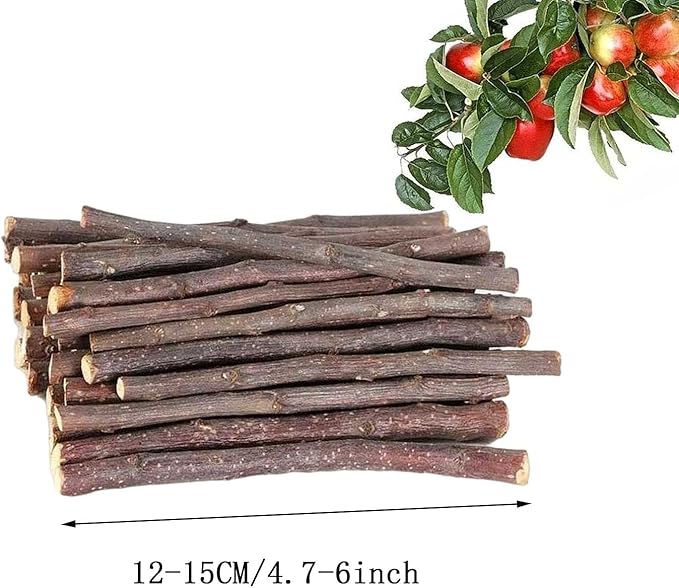 ANDES Natural Apple Sticks 10oz(300g) Small Animals Molar Wood Treats Toys Chinchilla Guinea Pig Hamster Rabbit Gerbil Parrot Bunny and Small Animals Chew Stick Toys Treats