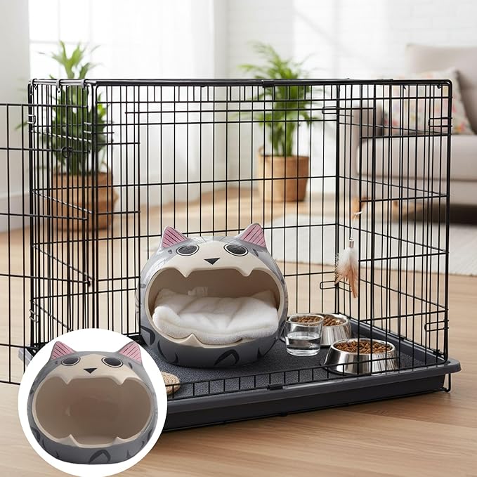 Ceramic Pet Nest for Small Animals - Hamster Ceramic House with Smooth Interior, Enclosed Hideout for Comfortable Shelter and Ventilation