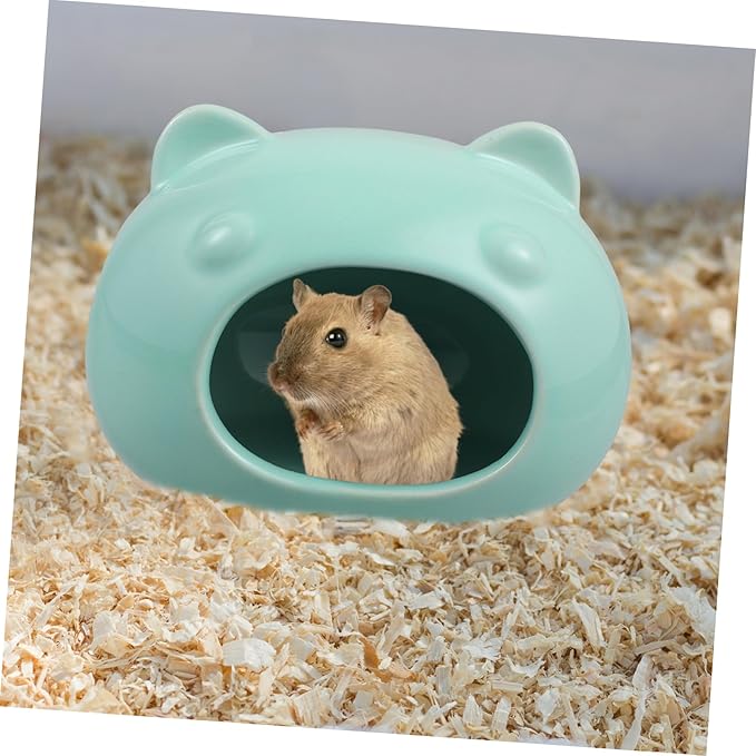 ORFOFE Ceramic Hamster Hideout Cozy Bed for Small Animal Cage Decorative Home Toy Rat Supplies