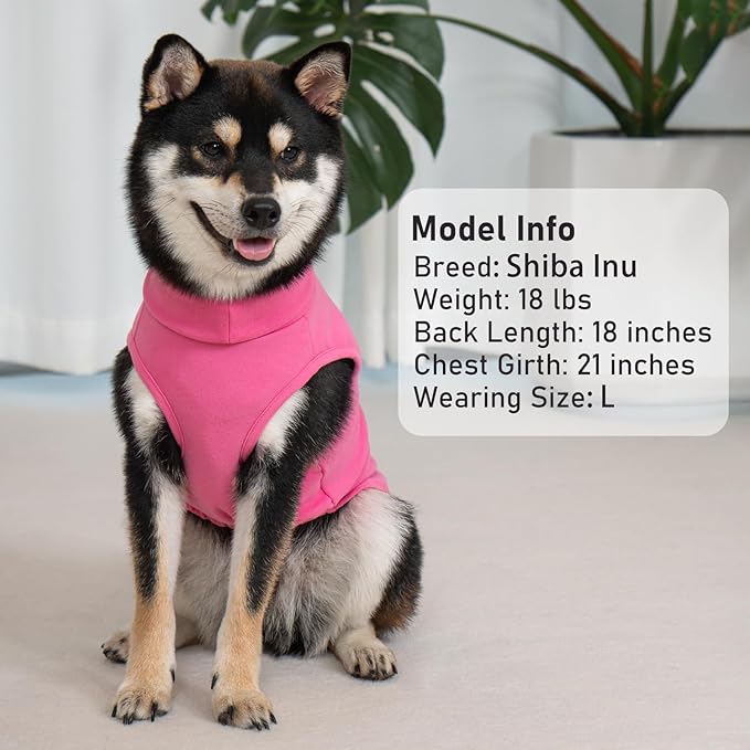 KYEESE 2Pack Dog Sweater Soft Dogs Clothes Stretchy Pet Sweatshirt Dog Sweaters for Small Dogs Girl Turtleneck Pet Coats Pullover Small Pets Sweaters