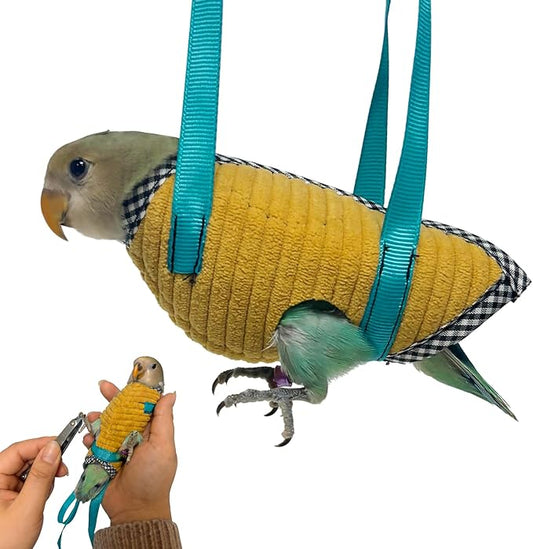 Ultra-Soft Bird Diaper Flight Suit for Small Medium Parrots, Cute Stylish Walking Outfit Anti-Scratch Protective Clothes for Daily Outdoor & Nail Trimming, Ideal Gift for Bird Lovers S