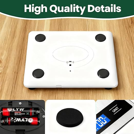 Digital Pet & Kitchen Scale 15kg/33lb, Stainless Steel Platform Food Scale with High Precision 1g/0.04oz, Gram Ounces Conversion, LCD Display, Easy Clean for Cooking Baking Shipping & Pet Weight