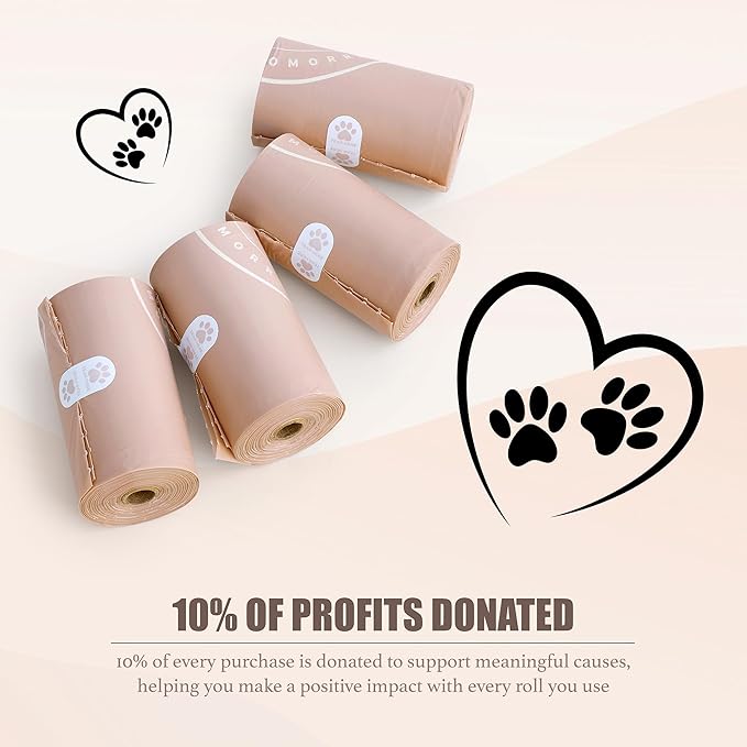 Bio-Based Dog Poop Bags, Silky Soft & Leak-Proof, Lavender-Scented, Made from Cornstarch 16 Rolls, 240 Bags