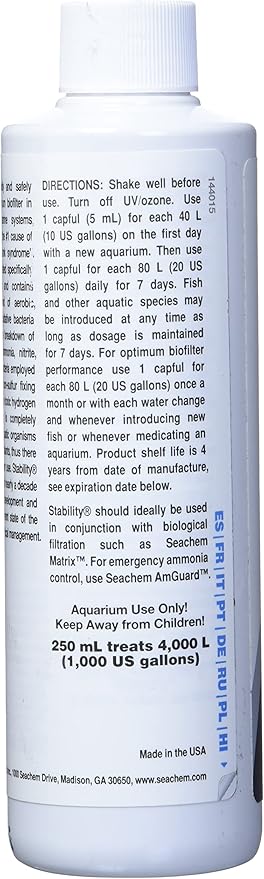 Seachem Stability - For Freshwater and Marine Aquariums 250ml