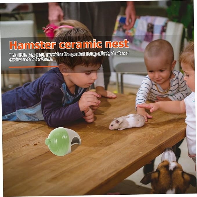 Hemoton Adorable Ceramic Nest Hamster Hideout Small Pet Bed Stylish Robust Toy
