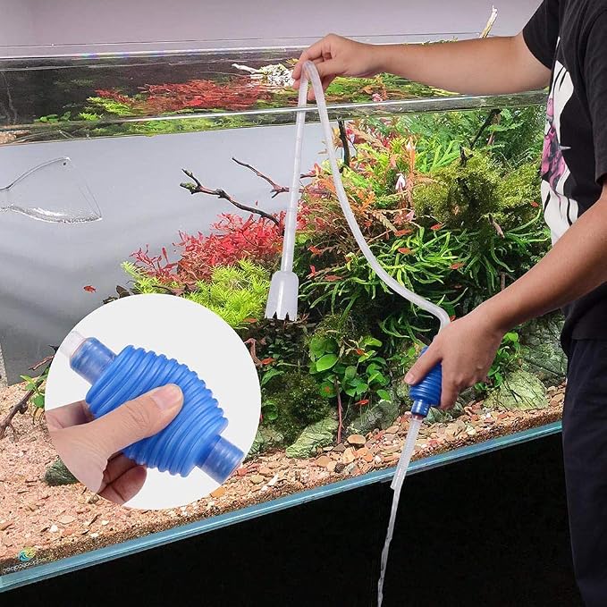 Yescom Aquarium Fish Tank Vacuum Sand Gravel Cleaner Siphon Long Nozzle | Water Changer Pump Filter