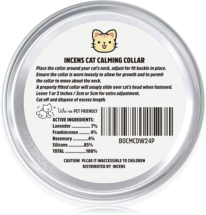 Calming Collar for Cats, Cat Calming Collar Anxiety Relief Adjustable,Essential Oil Collar with 45 Days for Kitten Medium Large Cats purple-1Pcs