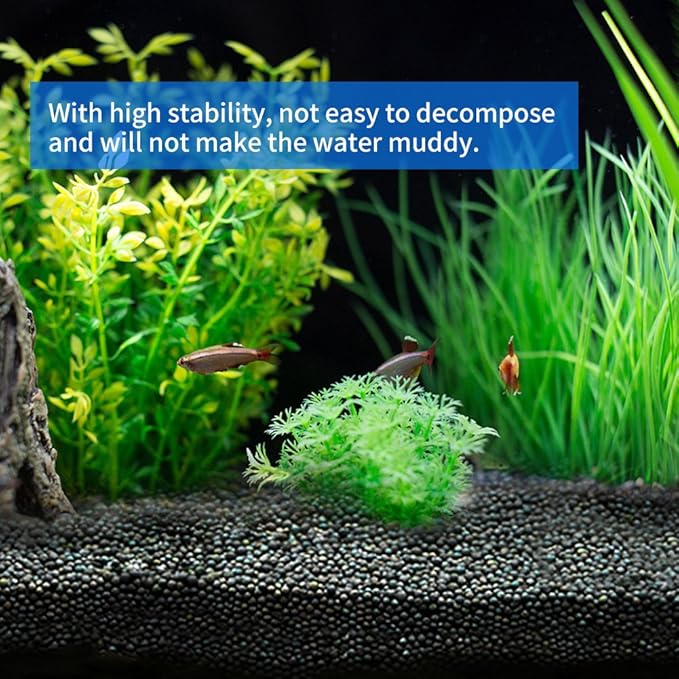 Aquatic Plant Soil, 1000g Aquasoil, Aqua Soil, Aquarium Plant Substrate Fish Bottom Plant Sand Mud for Root Growth of Most Types of Grass