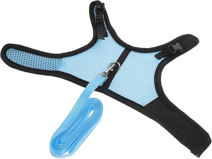 FOMIYES Guinea Pig Harness Leash Set 2 Packs Small Animal Adjustable Pulling Rope Soft Cloth Pet Harness for Guinea Pigs Rabbits Hamsters Indoor Use